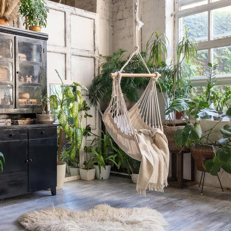 Decorate with green plants