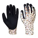 Garden gloves nitrile leopard