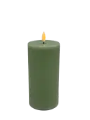 LED Pillar Candle 15 cm Light Green