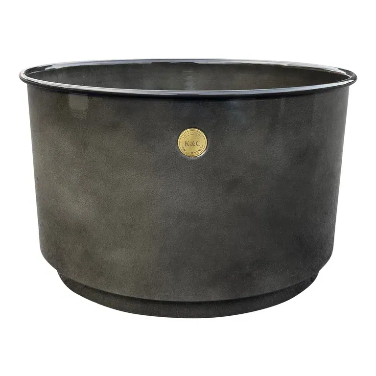K&C metal bowl D44 grey