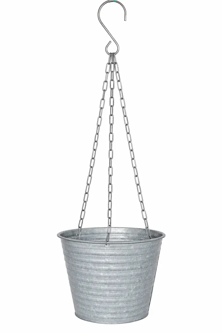 Crewe hanging pot zinc D20 grey
