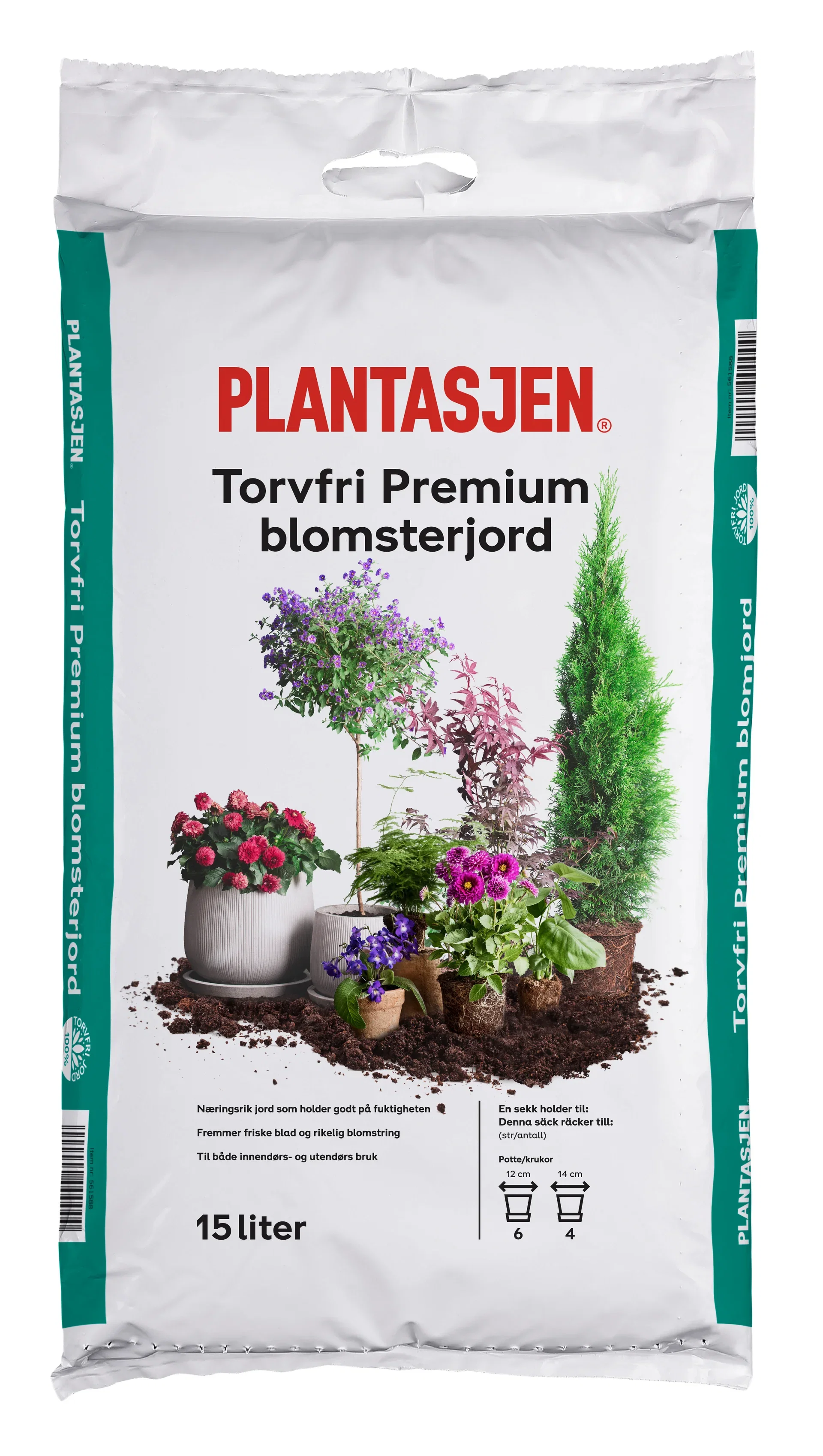 Torvfri Premium blomsterjord 15L
