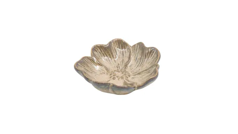 Floral Plate Ceramic D9,8x3cm